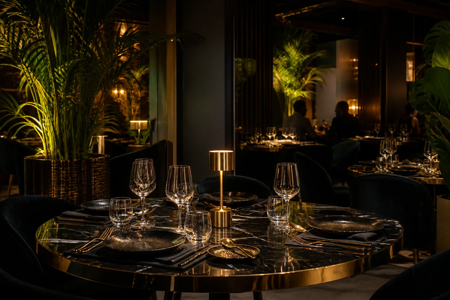 Inspiration visuelle d’une salle de restaurant élégante, ne représentant pas une photographie officielle du Coin Bourgeoys.